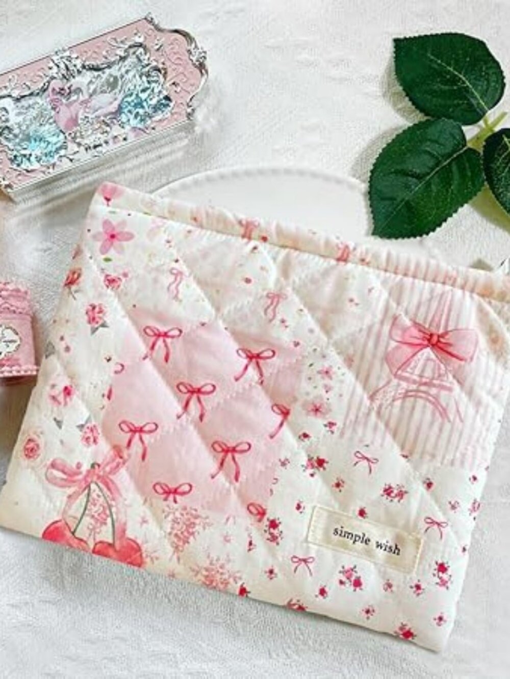 NEW Fashion Floral Makeup Bags Quilted Style Aesthetic Cute‎ Cosmetic Makeup Bag